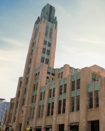 The Bullocks Wilshire Art Deco tower in Los Angeles