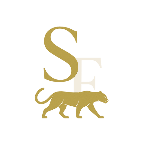 SF monogram with a walking jaguar